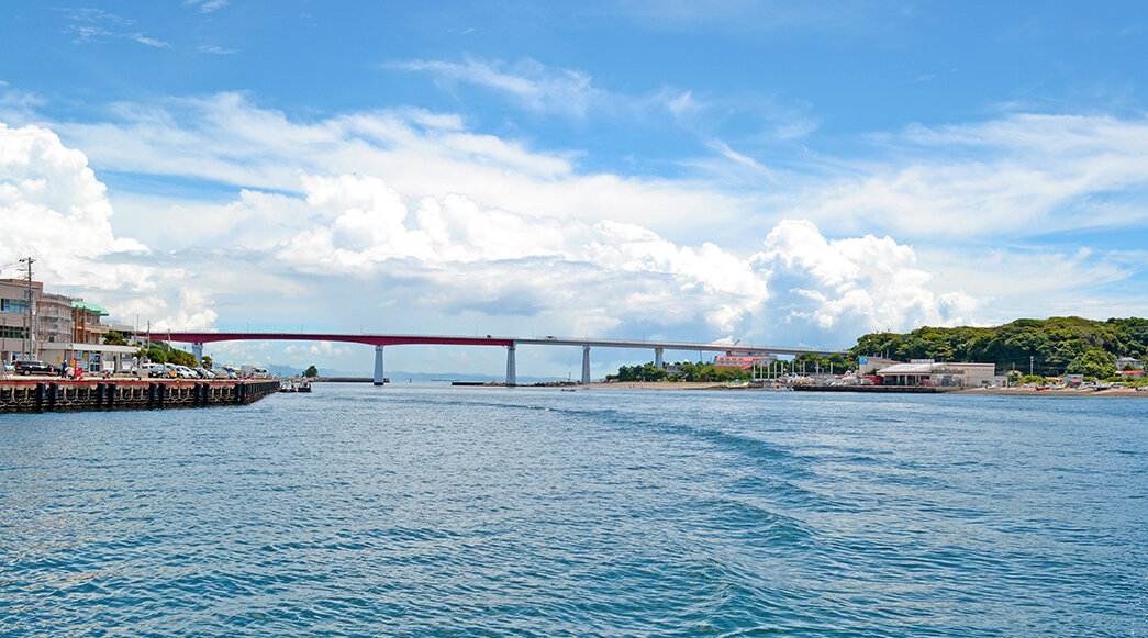 三浦半島と城ヶ島を結ぶ唯一の橋 城ケ島大橋